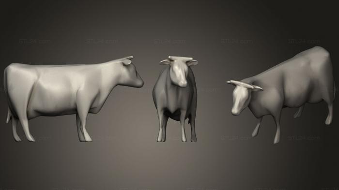 Статуэтки животных (Mucca, STKJ_1202) 3D модель для ЧПУ станка